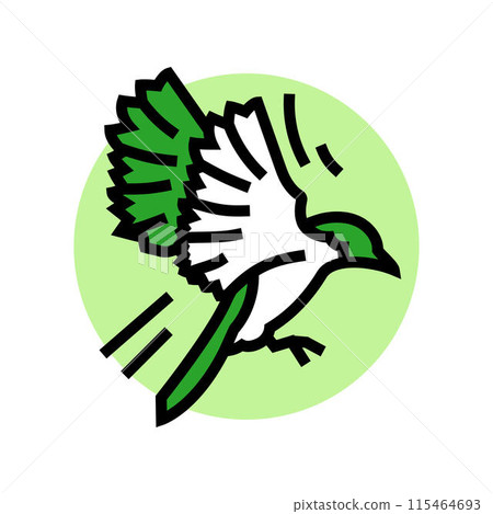 flying bird progress color icon vector illustration flying bird progress color icon vector illustration 115464693