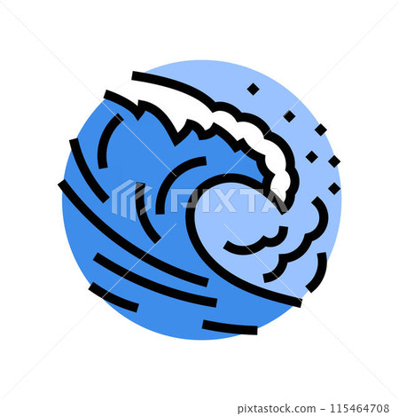 rising tide progress color icon vector illustration rising tide progress color icon vector illustration 115464708