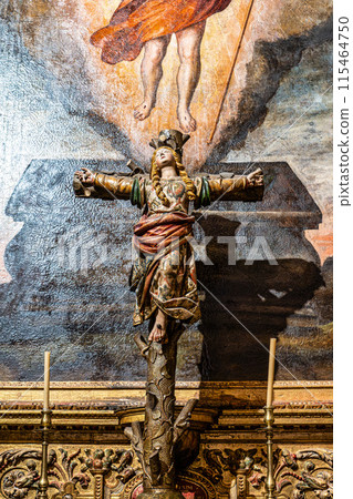 Interior of the New Cathedral of Coimbra, Se Nova de Coimbra in Portugal 115464750