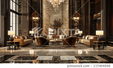 Stylish hotel lounge Stylish hotel lounge 115464898