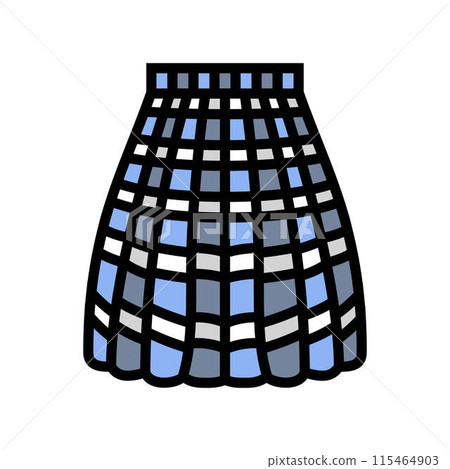 skirt japanese school color icon vector illustration 115464903