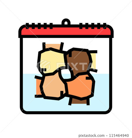 elimination of racial discrimination color icon vector illustration 115464940