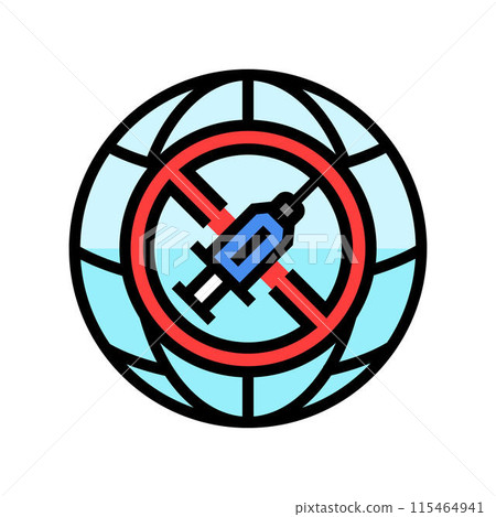 against drug abuse international day color icon vector illustration 115464941