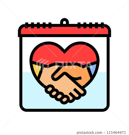 world happiness day international color icon vector illustration 115464971