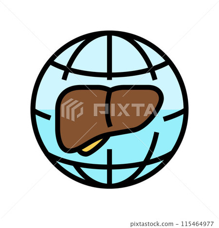 heart world day color icon vector illustration heart world day color icon vector illustration 115464977