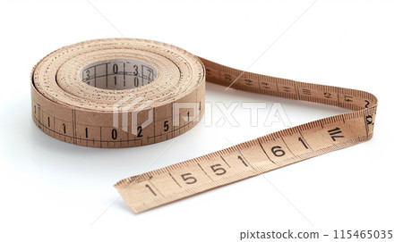 Tape measure on white background Tape measure on white background 115465035
