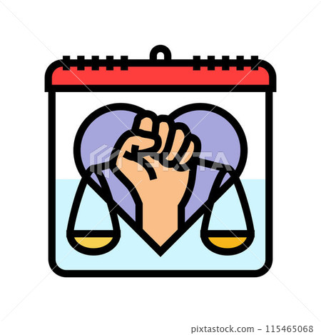 tolerance international day color icon vector illustration 115465068