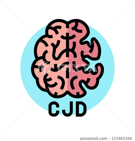 creutzfeldt jakob disease color icon vector illustration 115465269
