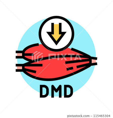 duchenne muscular dystrophy disease color icon vector illustration 115465304