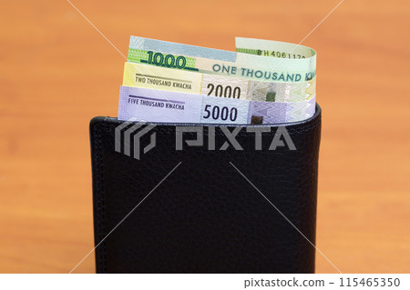 Malawian kwacha in the black wallet 115465350