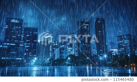 Rainy city 115465480