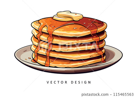 sweet tasty pancakes vector design illustration sweet tasty pancakes vector design illustration 115465563