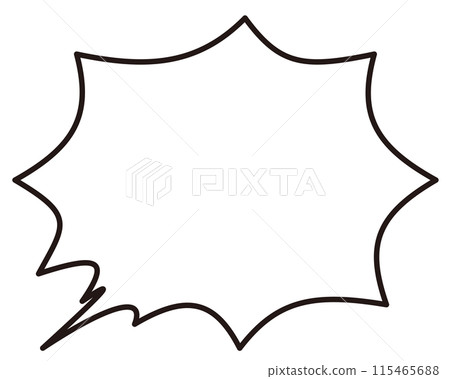 簡單的語音氣泡鋸齒狀 115465688