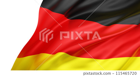 Germany flag isolated on white background 3D render 115465720
