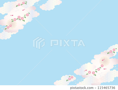 Background material-Japanese pattern morning glory 2022-27 vector Background material-Japanese pattern morning glory 2022-27 vector 115465736
