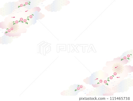 Background material-Japanese pattern morning glory 2022-28 vector Background material-Japanese pattern morning glory 2022-28 vector 115465738
