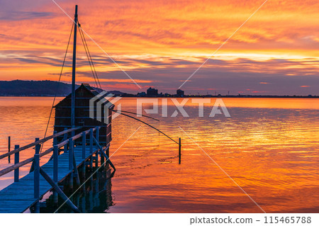 Lake Togo at dusk 115465788