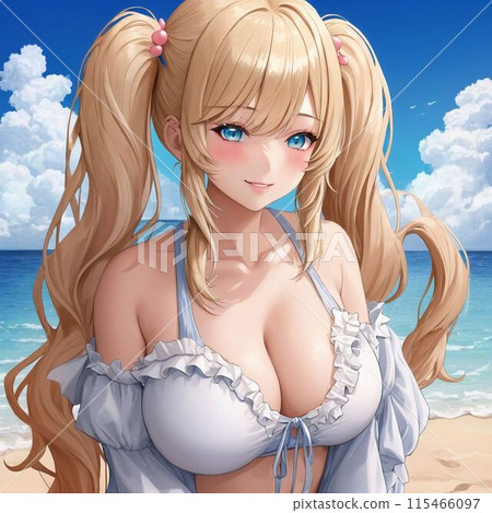 泳裝金髮巨乳美女 115466097