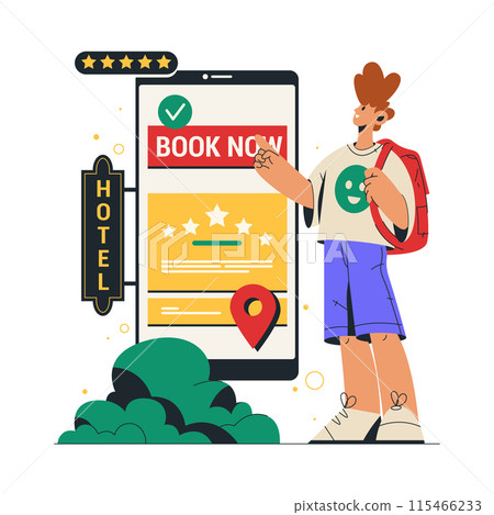 Vector illustration for smartphone booking app 115466233