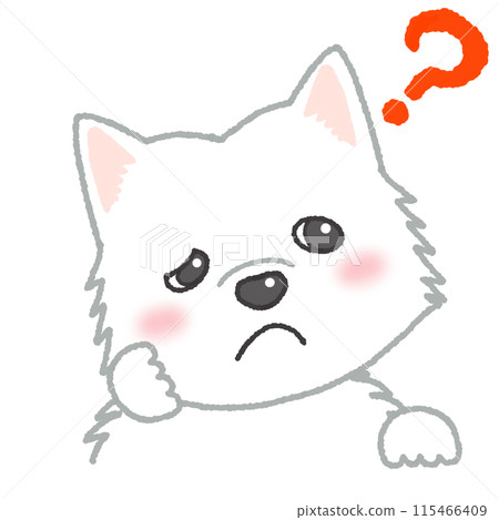 帶有哈特納表情的薩摩耶犬的插圖 115466409