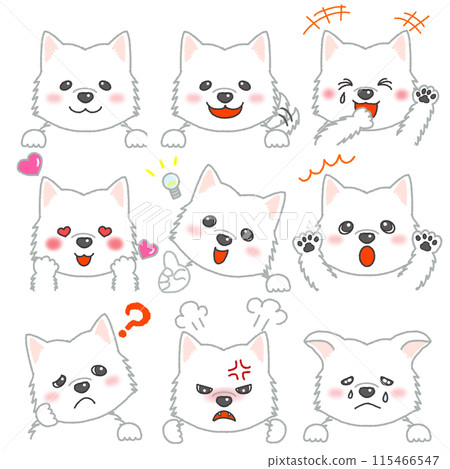 一組約克夏犬的各種表情 一組約克夏犬的各種表情 115466547