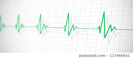 normal heart beat illustration 115466681