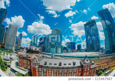 Tokyo station station building and Marunouchi building 115467987