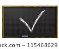 tick sign on blackboard 115468629