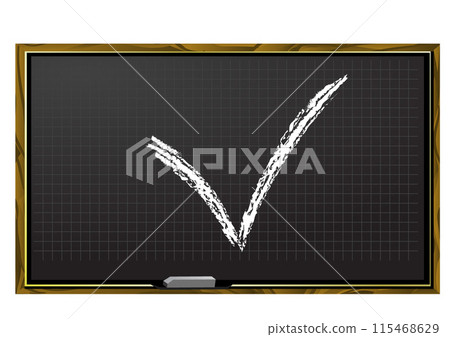 tick sign on blackboard tick sign on blackboard 115468629