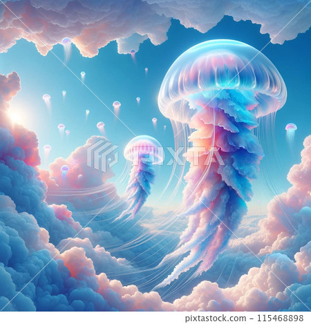 空中的幻想水母 115468898