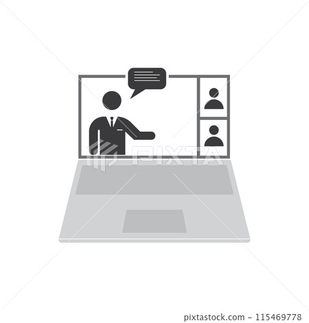 Online education illustration 115469778