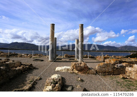 Temple ruins of Nora, Sardinia 115470286
