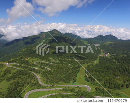 Aerial view of Shiga-Kusatsu Highlands route 115470679