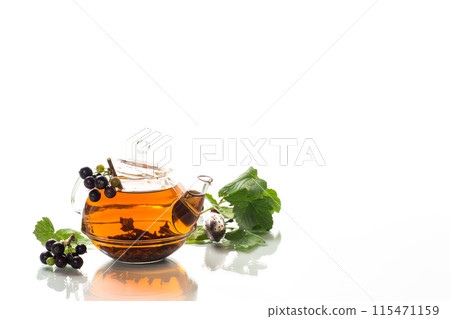 herbal tea from currant leaves and berries herbal tea from currant leaves and berries 115471159