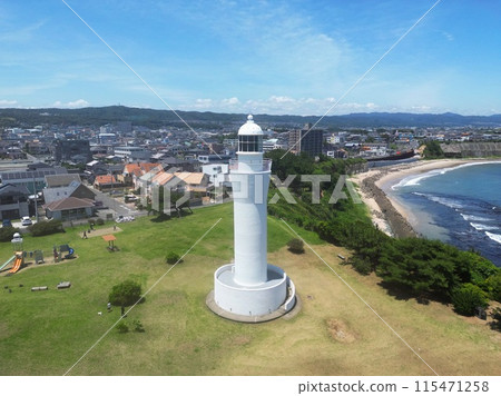 Hitachi Lighthouse, Hitachi, Ibaraki (drone aerial photography) 115471258