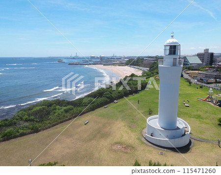 Hitachi Lighthouse, Hitachi, Ibaraki (drone aerial photography) 115471260