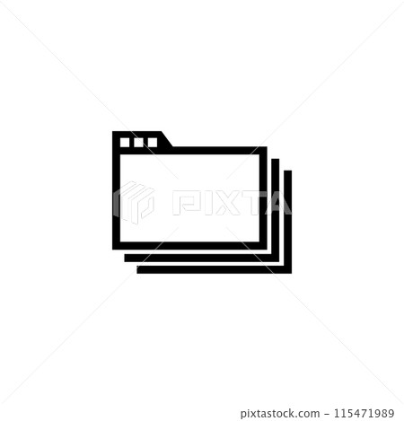 Modern minimalist folder icon for interface design 115471989