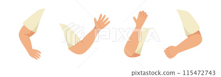 Boy Arm and Hand Gesture as Character Constructor with Separated Body Part Vector Set Boy Arm and Hand Gesture as Character Constructor with Separated Body Part Vector Set 115472743