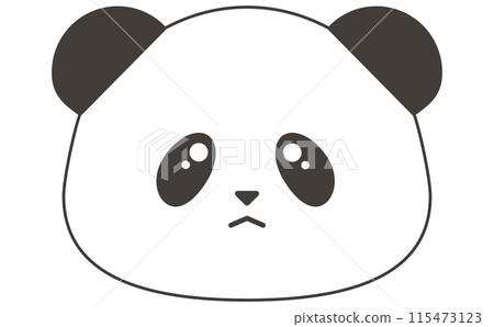 Cute panda icon illustration Cute panda icon illustration 115473123