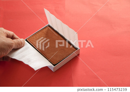 Leather craft works in a box 115473239