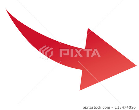 Simple arrow icon gradient red pink illustration material 115474056