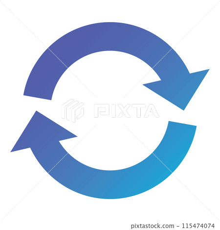 簡單箭頭圖示漸層藍色淺藍色插畫素材 115474074