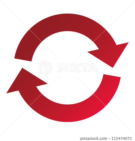 簡單箭頭圖示漸層紅粉色插畫素材 115474075