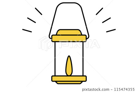 Disaster preparedness supplies, lantern simple line icon Disaster preparedness supplies, lantern simple line icon 115474355