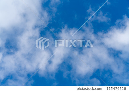 clouds in winter blue sky 115474526