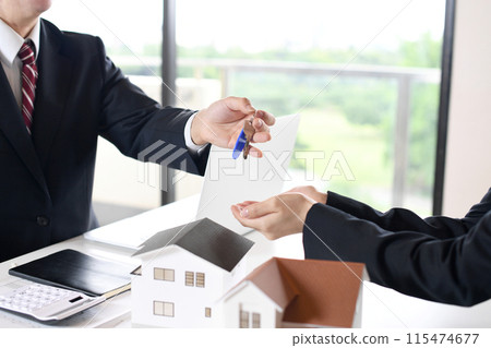 Image of handing over the keys to a property Image of handing over the keys to a property 115474677