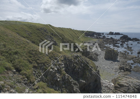 The cliffs and sea of Nyudozaki, Akita Prefecture The cliffs and sea of Nyudozaki, Akita Prefecture 115474848