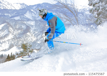 Backcountry skiing 115475567