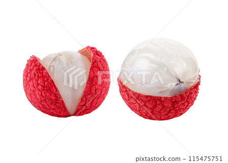 Lychee isolated on white background 115475751