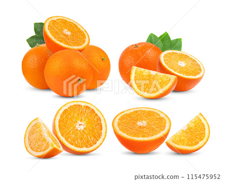 orange fruit isolated on white background orange fruit isolated on white background 115475952